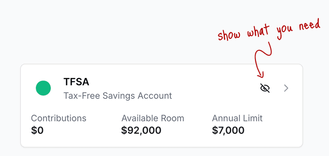 Hide unused accounts